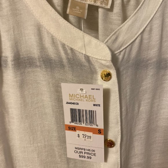 Michael Kors Sleeveless Button Down Blouse - Picture 2 of 5